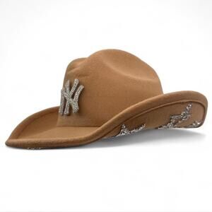 New York Yankees NY rhinestone cowboy hat with stars